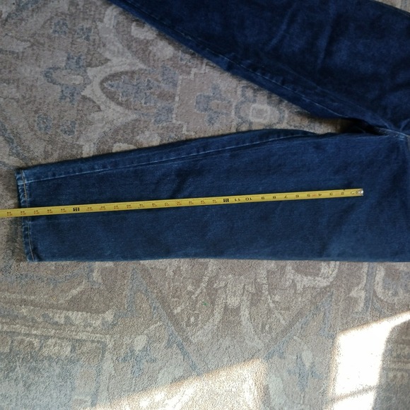 Palmetto Mom Jeans High Rise Vintage 33" Dark Wash Tapered Rider Western 90s 70s - Picture 11 of 12